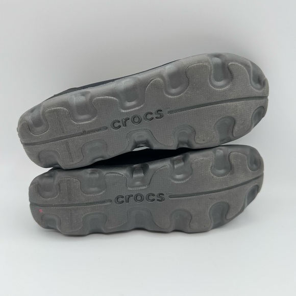Crocs Womens Duet Busy Day Skimmer Slip On Shoes Black Graphite Size 8 - Picture 9 of 10